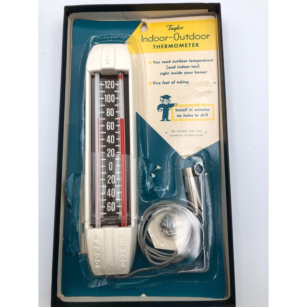 Taylor Indoor Outdoor Thermometer 5336-1‎ Sealed in Package Open Original Box